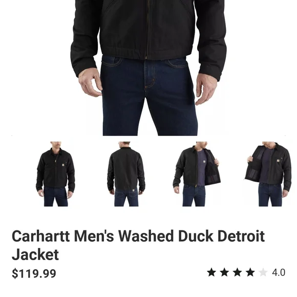 Carhartt Men's Black Jacket - Picture 4 of 12